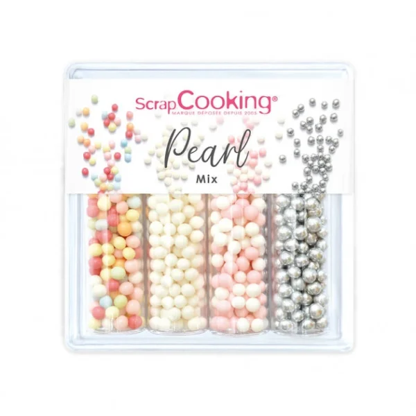 vente chaude 4 Décors En Sucre Pearl Mix 56 G ScrapCooking 1