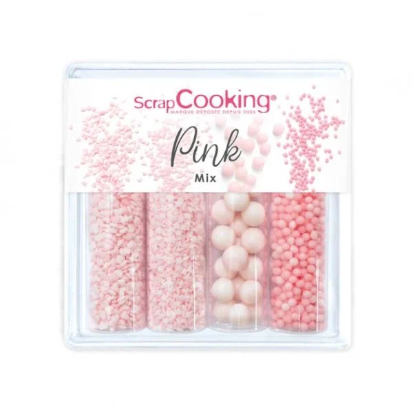 mode pas cher 4 Décors En Sucre Pink Mix 68 G ScrapCooking 1