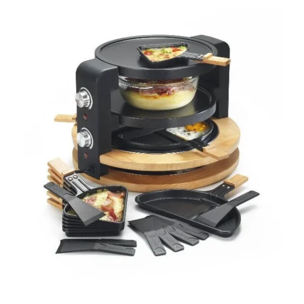 REMISE allant Appareil à Raclette Multifonction, Grill & Crêpière KitchenChef 5