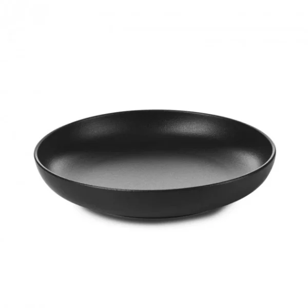 soldes pas cher Assiette Creuse Porcelaine Noire 23 Cm Adélie Revol 1