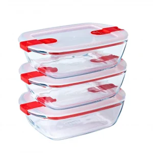 Boîte De Conservation En Verre Rectangulaire 23 X 15 Cm 1,1 L Cook & Heat Pyrex soldes pas cher 7