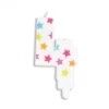 Bougie Chiffre 4 Blanche à Etoiles Multicolores Scrapcooking ﻿soldes 5