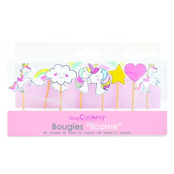 Boutique Bougie Licorne 7 Cm (x8) Scrapcooking 1