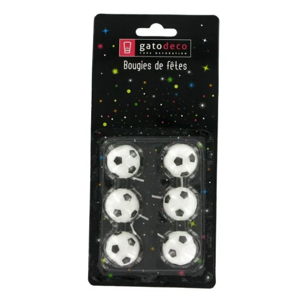 magasin GATODECO Bougies Ballons De Football (x6) Gatodéco 3