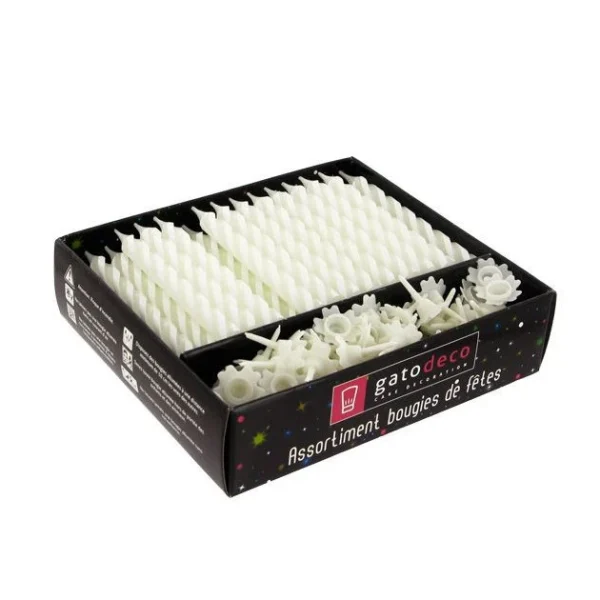 GATODECO Bougies Blanches Avec Supports (x70) Gatodéco magasins pas chers 1