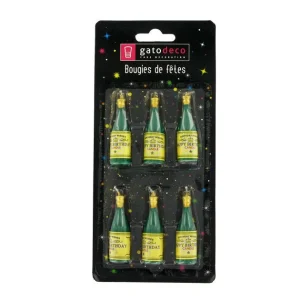 Acheter Maintenant GATODECO Bougies Bouteilles De Champagne (x6) Gatodéco 6