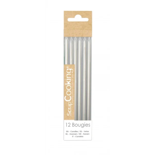 Meilleur Prix Garanti Bougies Longues Argentées 12 Cm (x12) Scrapcooking 1