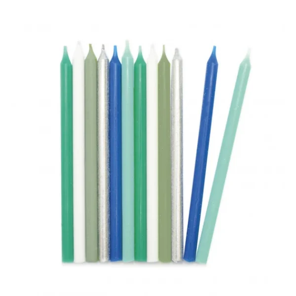 Bougies Longues Bleu Et Argent 12 Cm (x12) Scrapcooking Livraison rapide 3