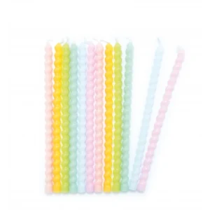 bas prix Bougies Longues Torsadées Pastel 12 Cm (x12) Scrapcooking 6