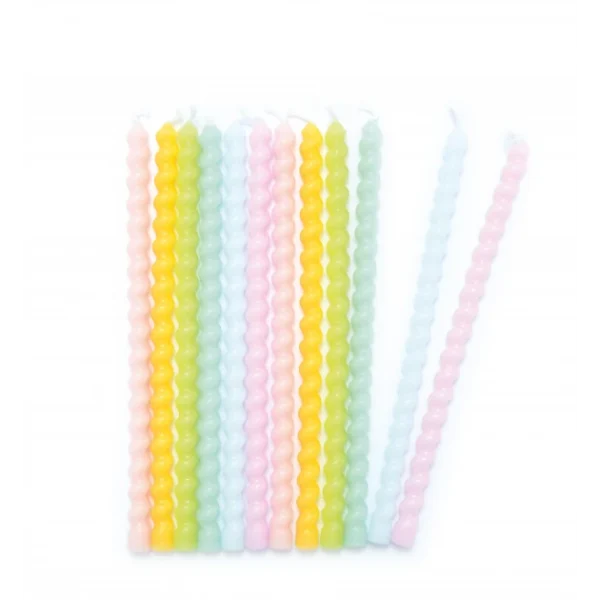 bas prix Bougies Longues Torsadées Pastel 12 Cm (x12) Scrapcooking 3