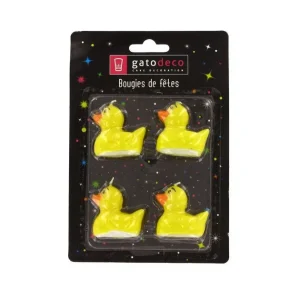 GATODECO Bougies Petits Canards (x4) Gatodéco grande promotion 6