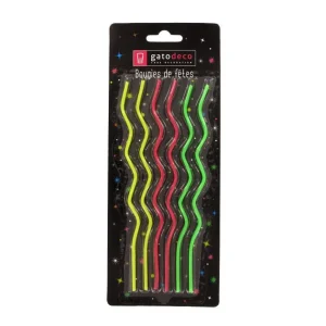 prix le plus bas GATODECO Bougies Zig-Zag Multicolores (x6) Gatodéco 9