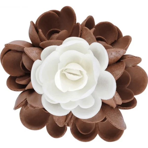 Bouquet Fleur Azyme 10 Cm Blanc Et Marron 5 Cm (x6) Florensuc ultratendance 1