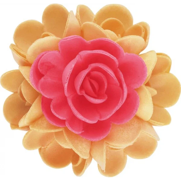 Bouquet Fleur Azyme 10 Cm Rouge Et Orange 5 Cm (x6) Florensuc SOLDES TOUT À 1