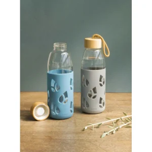 Bouteille En Verre Avec Protection Silicone Bleu 55 Cl Pebbly grande marque pas cher 7