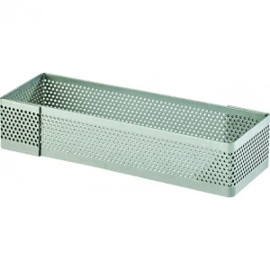 MALLARD FERRIERE Cadre à Tarte Rectangle Inox Perforé 11×3.5 Cm H.2 Cm Meilleur Prix 10