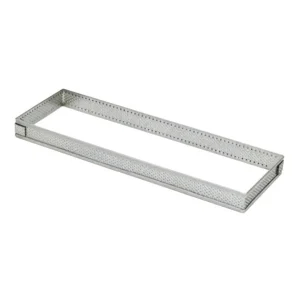 MALLARD FERRIERE Cadre à Tarte Rectangle Inox Perforé 11×3.5 Cm H.2 Cm Meilleur Prix 12