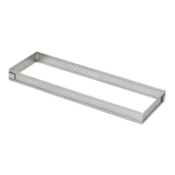 MALLARD FERRIERE Cadre à Tarte Rectangle Inox Perforé 11×3.5 Cm H.2 Cm Meilleur Prix 5