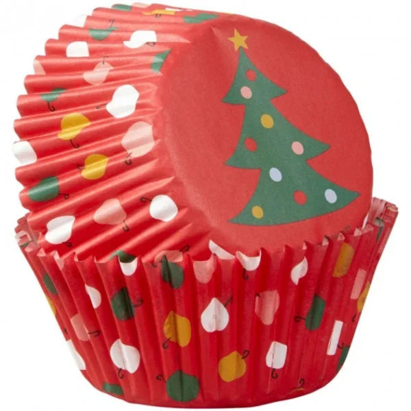 Caissette Cupcake Sapin Et Décorations De Noël X75 Wilton comparez les prix 1