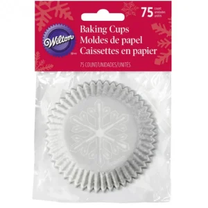 grande qualité Caissette En Papier Argentée Flocon Ø5cm (x75) Wilton 7