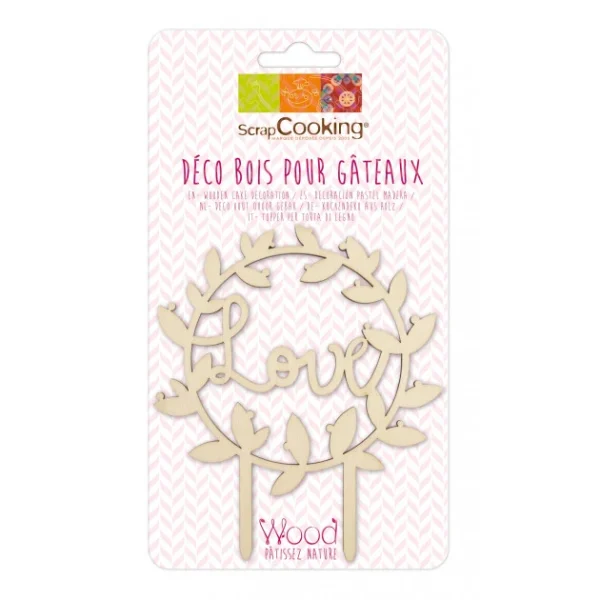 Cake Topper Bois Love 12,5 Cm Scrapcooking Vente 1