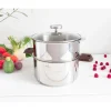 Casserole Et Cuit Vapeur Inox Ø 20 Cm Anses Noyer Biome Cristel en france 20