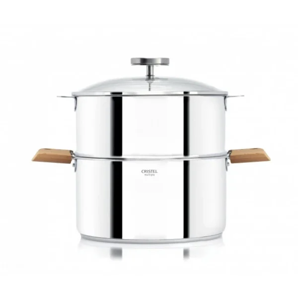 ultratendance Casserole Et Cuit Vapeur Inox Ø 24 Cm Anses Hêtre Biome Cristel 3