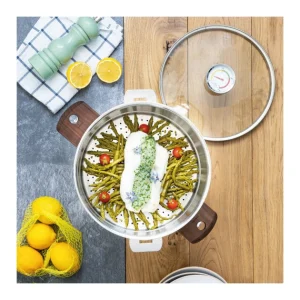 ultratendance Casserole Et Cuit Vapeur Inox Ø 24 Cm Anses Hêtre Biome Cristel 18