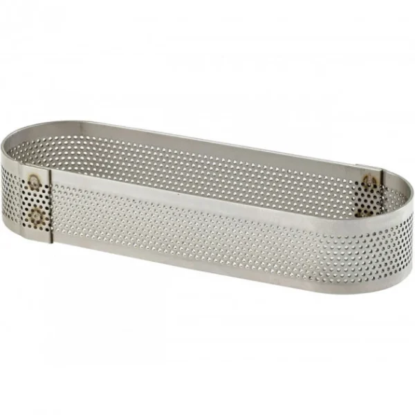 MALLARD FERRIERE Cercle à Tarte Oblong Inox Perforé 12×3.5 Cm H.2 Cm magasin 1