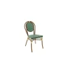 Chaise Tressée Bamboo Vert Et Crème Lyrose soldes 7