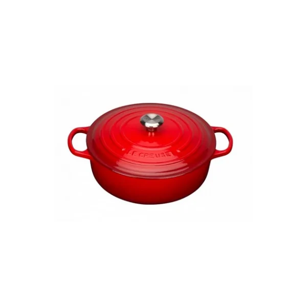 Cocotte En Fonte Basse 30 Cm Cerise Le Creuset Signature se précipiter pour acheter 1