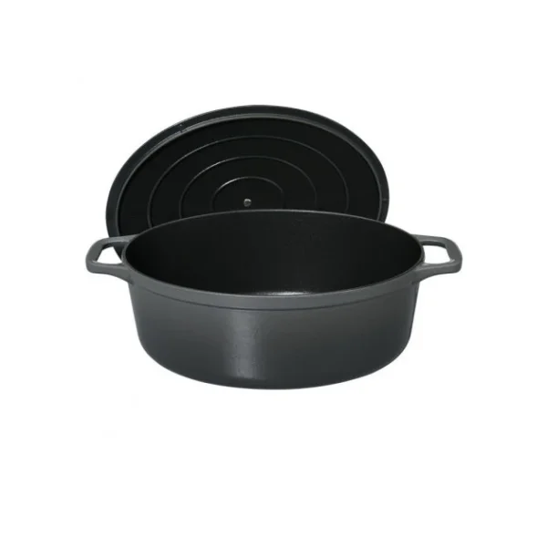 Cocotte En Fonte Ovale 25 Cm Caviar Chasseur acheter 4