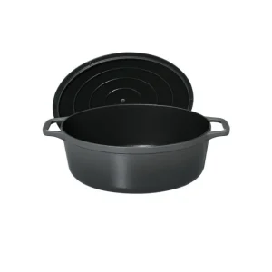 boutique paris Cocotte En Fonte Ovale 27 Cm Caviar Chasseur 11