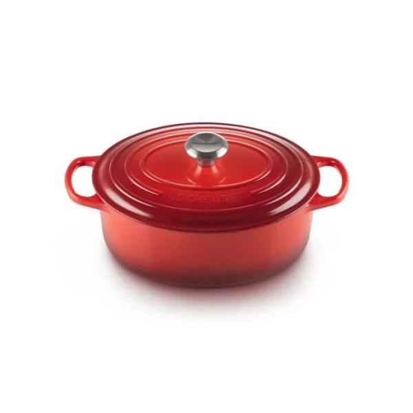 Cocotte En Fonte Ovale 27 Cm Cerise Le Creuset Signature pas cher 1