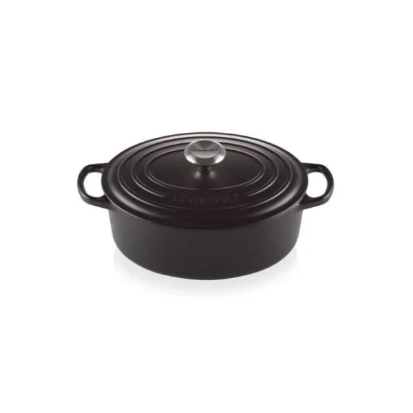 De super promotions disponibles Cocotte En Fonte Ovale 27 Cm Noir Mat Le Creuset Signature 1