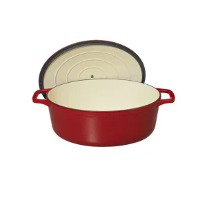 Cocotte En Fonte Ovale 27 Cm Rouge Chasseur meilleur cadeau 9