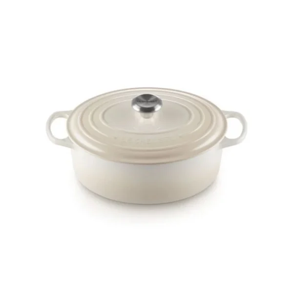 Cocotte En Fonte Ovale 29 Cm Meringue Signature Le Creuset boutique paris 1