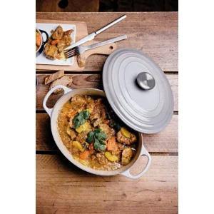 Cocotte En Fonte Ovale 29 Cm Mist Grey Le Creuset Signature à prix promos 15