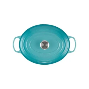 Cocotte En Fonte Ovale 31 Cm Caraïbes Le Creuset Signature en vente 11