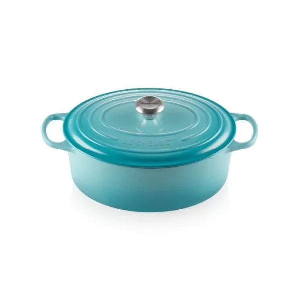 Cocotte En Fonte Ovale 31 Cm Caraïbes Le Creuset Signature en vente 1