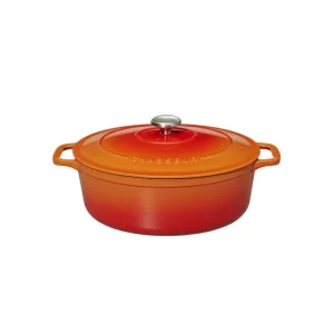 boutique pas cher Cocotte En Fonte Ovale 31 Cm Orange Flammé Chasseur 9