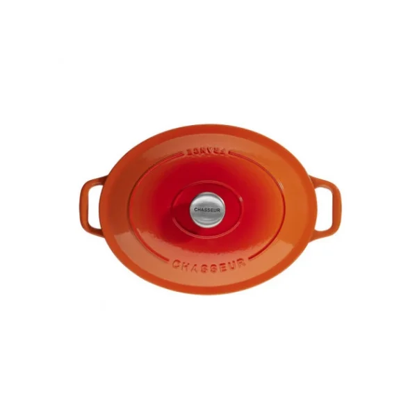 boutique pas cher Cocotte En Fonte Ovale 31 Cm Orange Flammé Chasseur 1