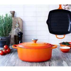 Authentic Original licence Cocotte En Fonte Ovale 31 Cm Volcanique Le Creuset Signature 15