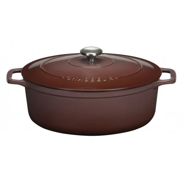 Cocotte En Fonte Ovale 33 Cm Bois De Rose Chasseur site soldes 3