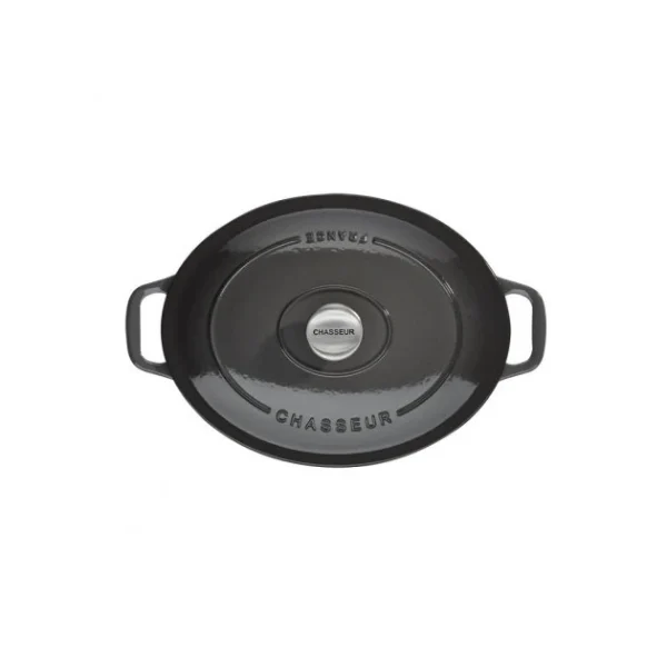 soldes en ligne Cocotte En Fonte Ovale 33 Cm Caviar Chasseur 1