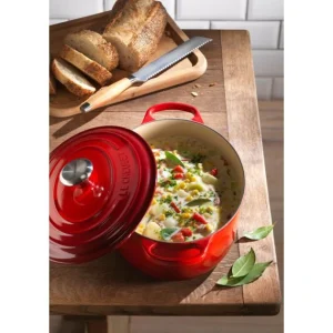 Pas Cher Magasin Soldes Cocotte En Fonte Ovale 33 Cm Cerise Le Creuset Signature 15