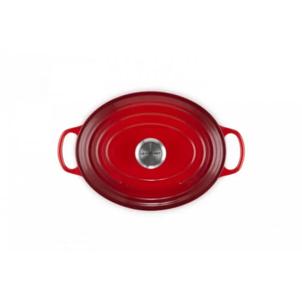 Cocotte En Fonte Ovale Basse 27 Cm Cerise Le Creuset Signature magasin pour 5