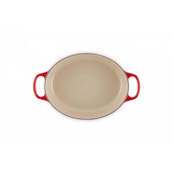 Cocotte En Fonte Ovale Basse 27 Cm Cerise Le Creuset Signature magasin pour 6