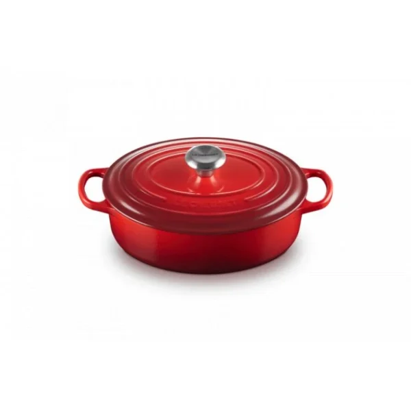 Cocotte En Fonte Ovale Basse 27 Cm Cerise Le Creuset Signature magasin pour 1