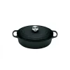 boutique en ligne Cocotte En Fonte Ovale Basse 27 Cm Noir Mat Le Creuset Signature 17